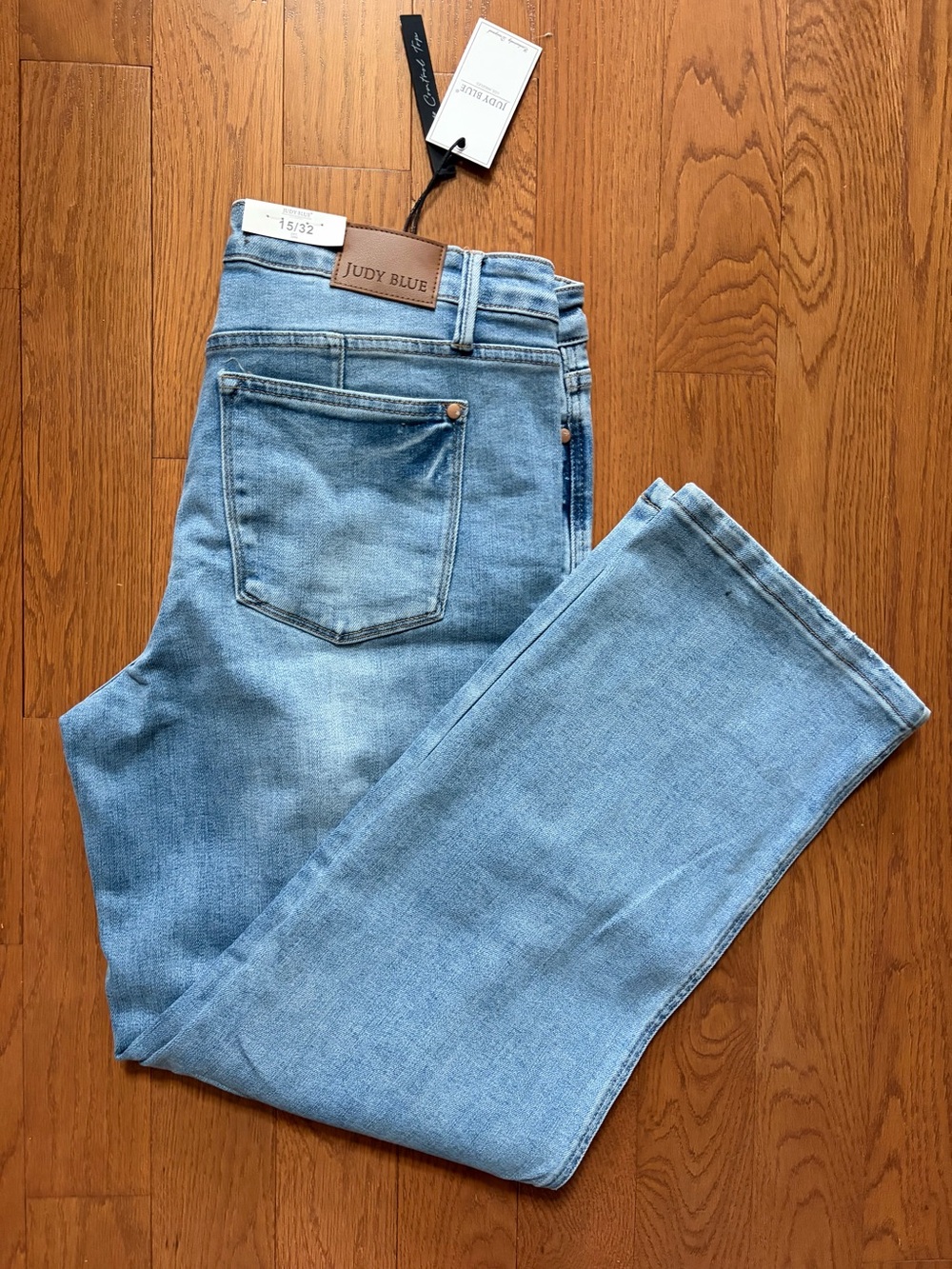 Judy Blue Mid Rise Tummy Control Straight Leg Vintage Wash Women's Jeans Size 15